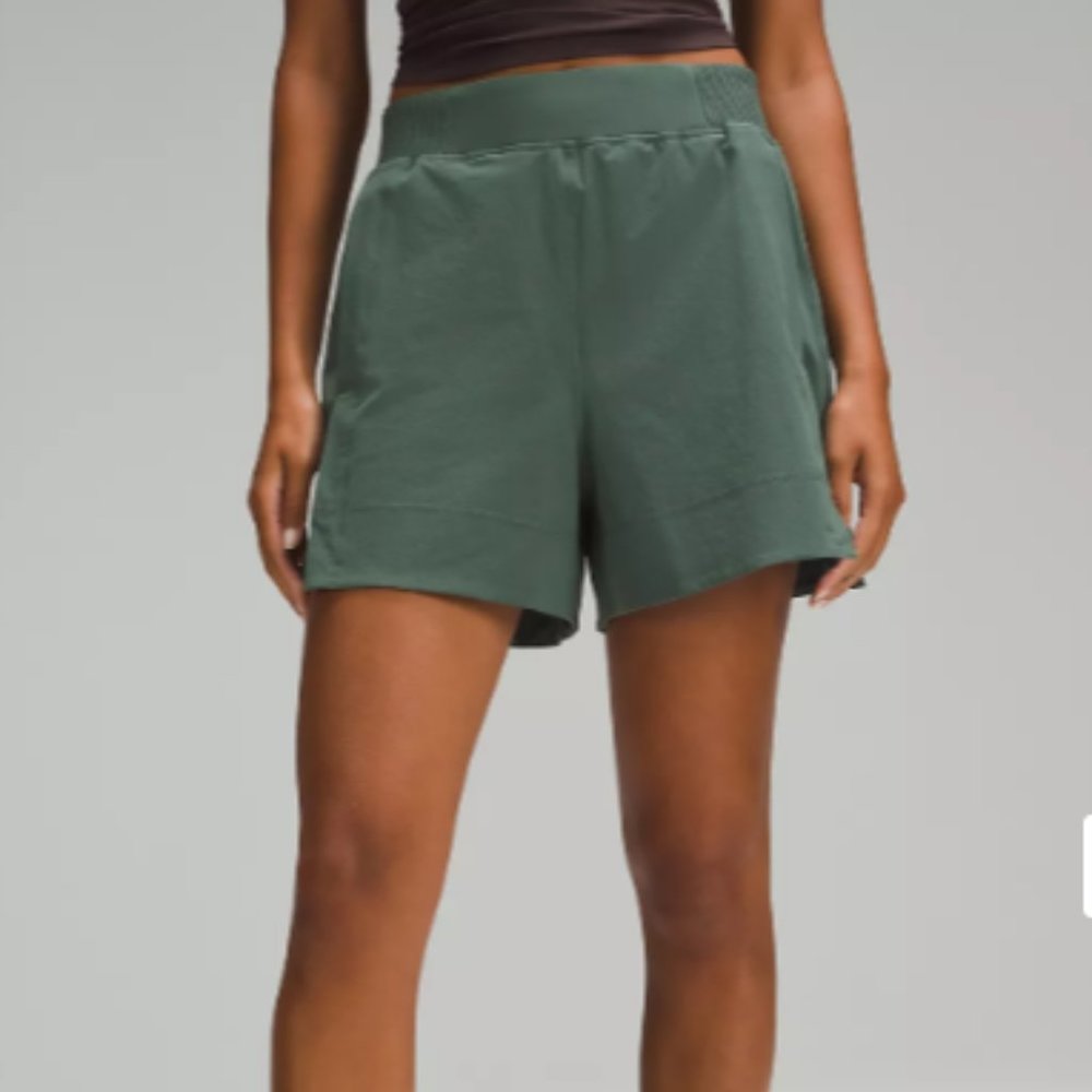 LuluLemon Stretch Woven Shorts (Dark Forest/Green)